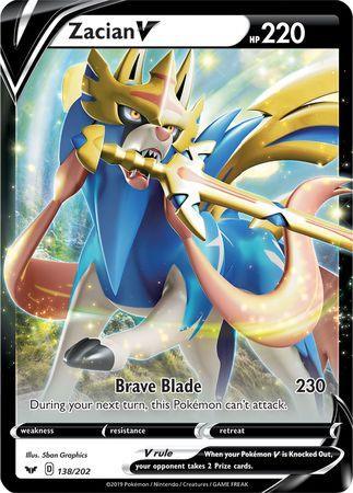 Zacian V (138/202) (Jumbo Card) [Sword & Shield: Base Set] - for just $1.90! 