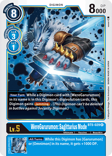 WereGarurumon: Sagittarius Mode [BT5-029] [Battle of Omni] - Just $0.09! Shop now at Retro Gaming of Denver