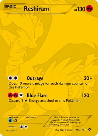 Reshiram (Full Art Secret Rare) 114/113 - Legendary Treasures Holofoil - for just $71.84! 