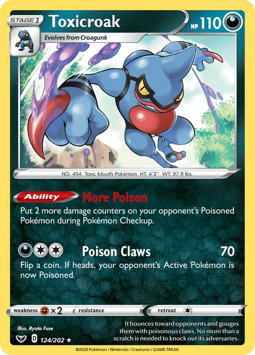 Toxicroak (124/202) [Sword & Shield: Base Set] - for just $0.25! 