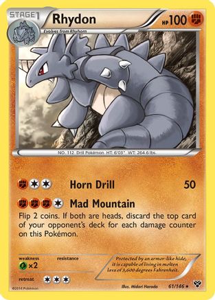 Rhydon 061/146 - XY Base Set Reverse Holofoil - for just $0.43! 
