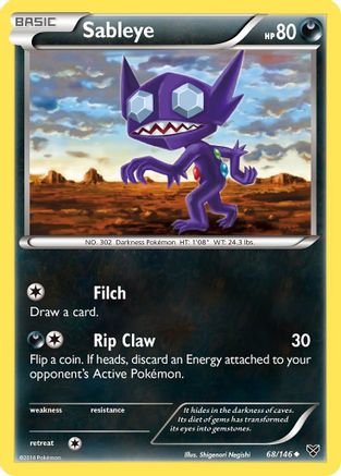 Sableye 068/146 - XY Base Set - for just $0.05! 