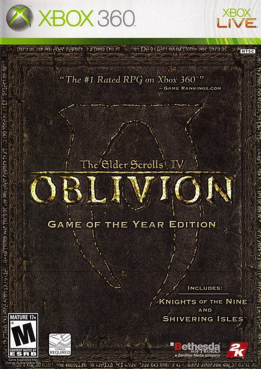 The Elder Scrolls IV: Oblivion Game of the Year Edition (Xbox 360) - for just $0! 
