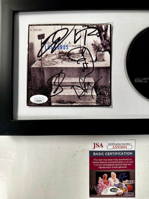 David, Caesar, Conrad, Louie & Steve Complete Signed Los Lobos Just A Band From East LA: A Collection CD Framed JSA COA - for just $235! 