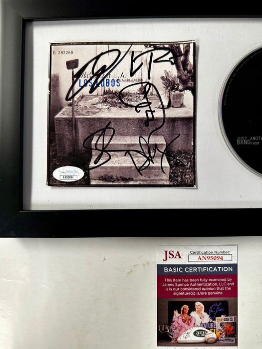 David, Caesar, Conrad, Louie & Steve Complete Signed Los Lobos Just A Band From East LA: A Collection CD Framed JSA COA - for just $235! 