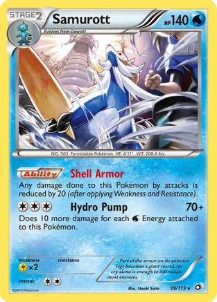 Samurott 039/113 - Legendary Treasures Holofoil - for just $0.97! 