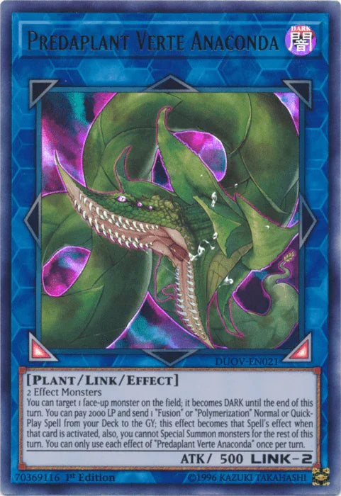 Predaplant Verte Anaconda [DUOV-EN021] Ultra Rare - for just $1.80! 