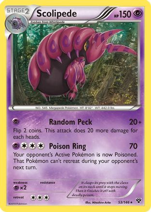 Scolipede 053/146 - XY Base Set Reverse Holofoil - for just $0.32! 