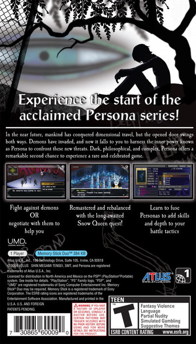 Shin Megami Tensei: Persona – PlayStation Portable (PSP) - for just $108.99! 