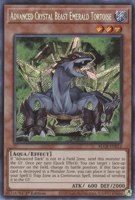 Advanced Crystal Beast Emerald Tortoise [BLCR-EN012] Secret Rare - for just $0.15! 