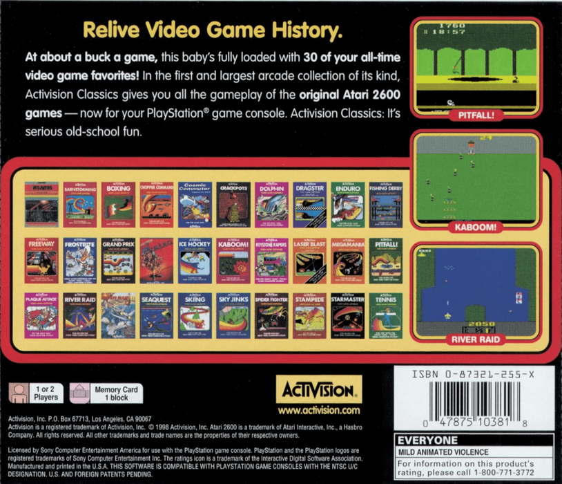 Activision Classics – PlayStation 1 (PS1) - for just $6.99! 