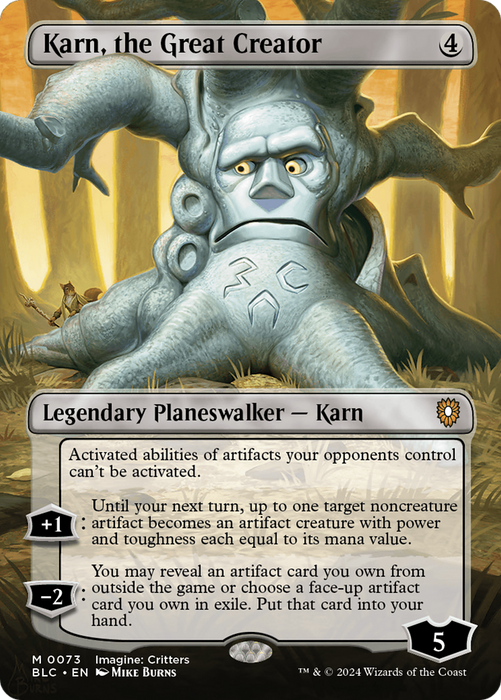 Karn, the Great Creator (BLC-073) - Bloomburrow Commander (Borderless) - for just $3.25! 