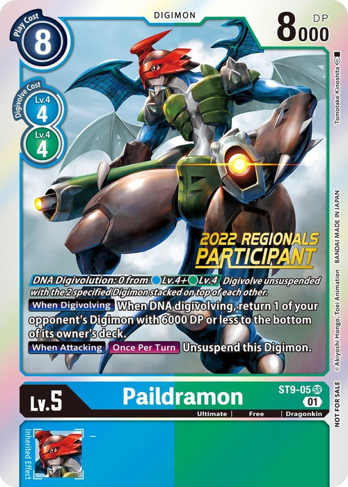 Paildramon [ST9-05] (2022 Championship Offline Regional) (Online Participant) [Starter Deck: Ultimate Ancient Dragon Promos] - Just $1! Shop now at Retro Gaming of Denver