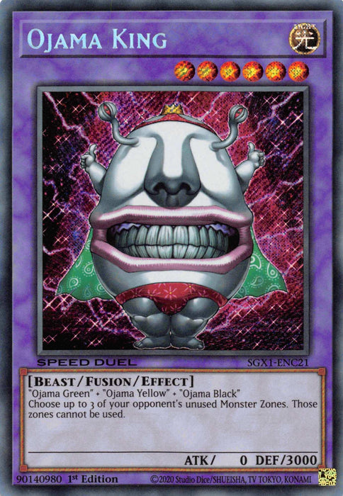 Ojama King [SGX1-ENC21] Secret Rare - for just $0.35! 