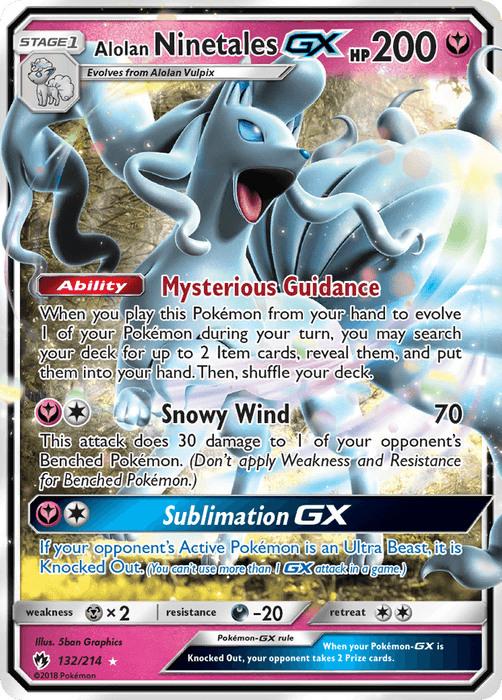 Alolan Ninetales GX (132/214) [Sun & Moon: Lost Thunder] - for just $3.85! 