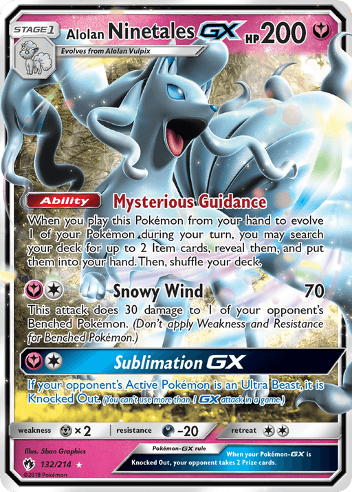 Alolan Ninetales GX (132/214) [Sun & Moon: Lost Thunder] - for just $3.85! 