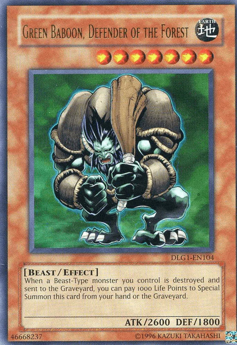Green Baboon, Defender of the Forest [DLG1-EN104] Ultra Rare - for just $0.75! 
