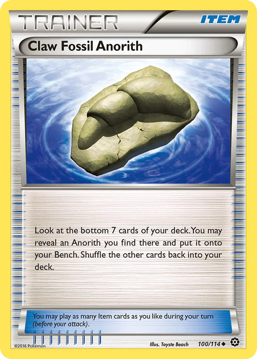 Claw Fossil Anorith (100/114) [XY: Steam Siege] - for just $0.10! 