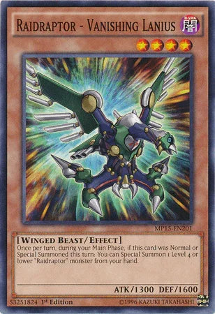 Raidraptor - Vanishing Lanius [MP15-EN201] Common - for just $0.15! 