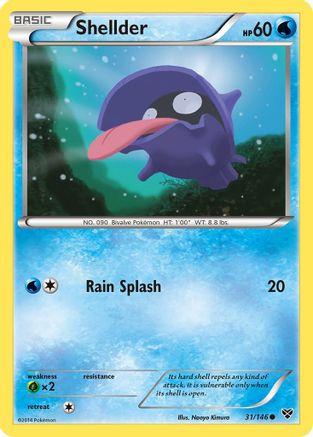 Shellder 031/146 - XY Base Set - for just $0.05! 