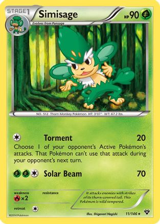 Simisage 011/146 - XY Base Set Reverse Holofoil - for just $0.28! 