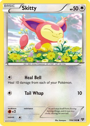 Skitty 104/146 - XY Base Set Reverse Holofoil - for just $0.25! 