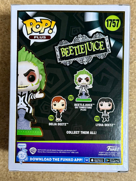Funko Pop! Plus Movies Beetlejuice On Tombstone #1757 Beetlejuice 2024 - for just $20! 