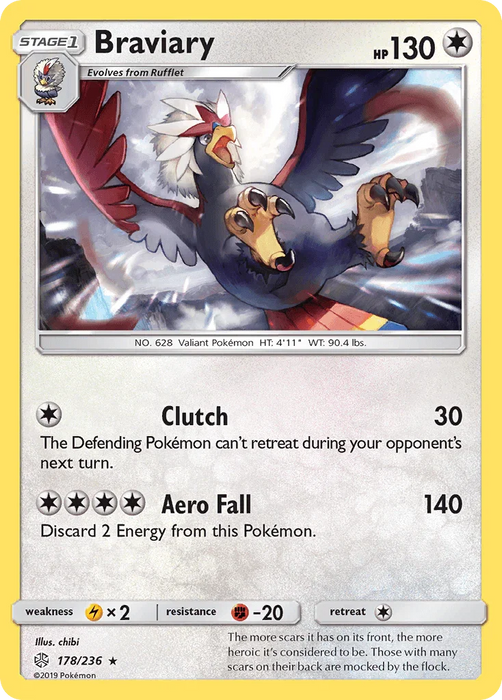 Braviary (178/236) [Sun & Moon: Cosmic Eclipse] - for just $0.10! 