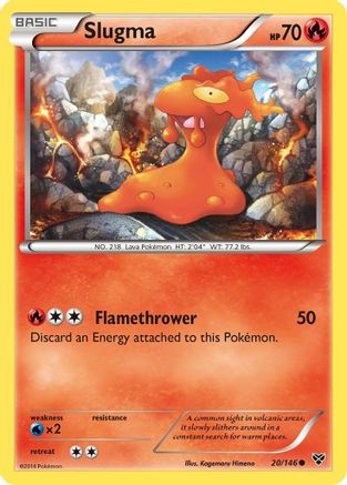 Slugma 020/146 - XY Base Set Reverse Holofoil - for just $0.23! 