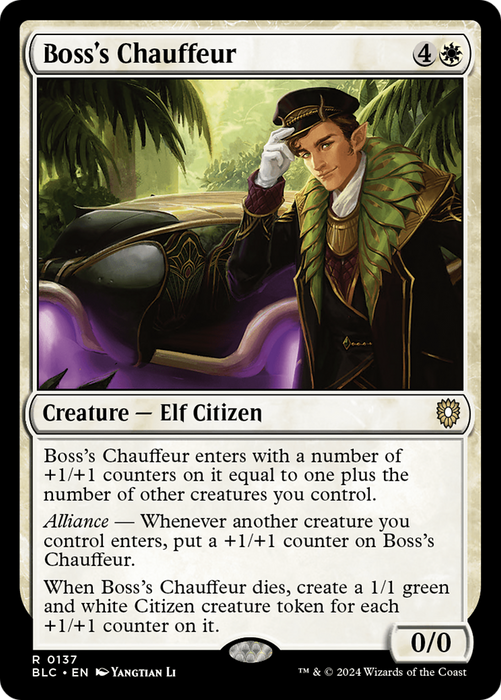 Boss's Chauffeur (BLC-137) - Bloomburrow Commander - for just $0.08! 