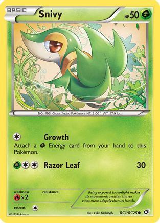 Snivy RC1/RC25 - Legendary Treasures Radiant Collection Holofoil - for just $0.50! 
