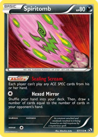 Spiritomb 087/113 - Legendary Treasures Reverse Holofoil - for just $1.75! 