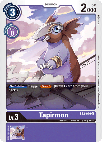 Tapirmon [BT2-070] [Release Special Booster Ver.1.0] - Just $0.09! Shop now at Retro Gaming of Denver