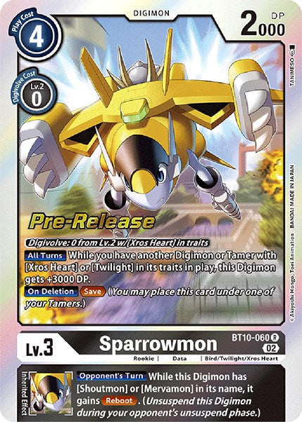 Sparrowmon [BT10-060] [Xros Encounter Pre-Release Cards] - Just $0.35! Shop now at Retro Gaming of Denver