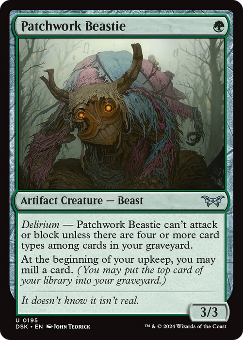 Patchwork Beastie (DSK-195) - Duskmourn: House of Horror Foil - for just $0.05! 