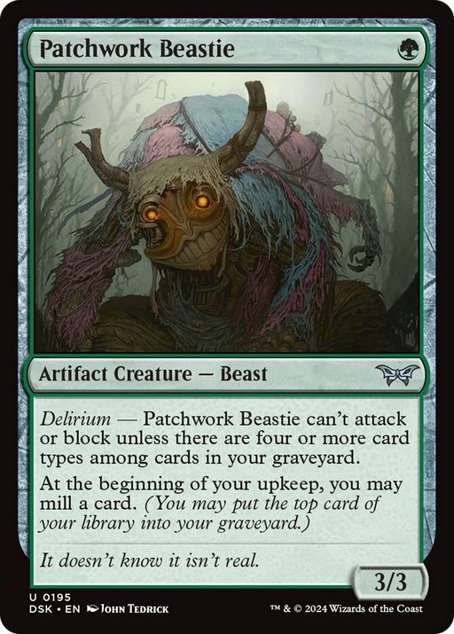 Patchwork Beastie (DSK-195) - Duskmourn: House of Horror Foil - for just $0.05! 