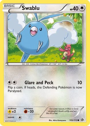 Swablu 103/113 - Legendary Treasures Reverse Holofoil - for just $0.25! 