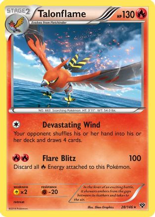 Talonflame 028/146 - XY Base Set Holofoil - for just $0.25! 