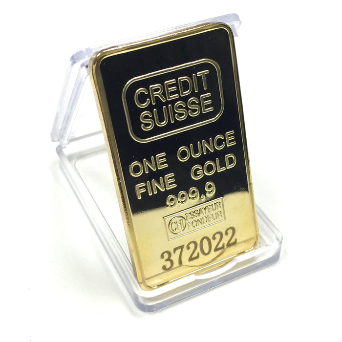 Gold Credit Suisse One Ounce Ingot Replica Prop - for just $27! 