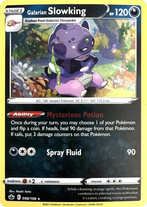 Galarian Slowking (098/198) (Cosmos Holo) [Sword & Shield: Chilling Reign] - for just $0.35! 
