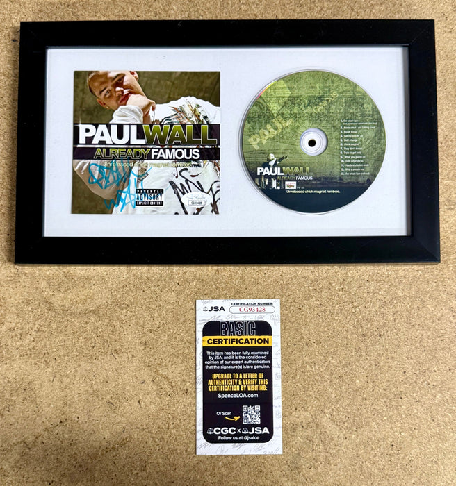 Rapper Paul Wall Signed “Already Famous” (2008) Framed CD With JSA COA - for just $150! 