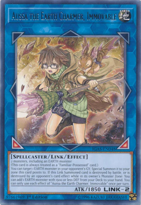 Aussa the Earth Charmer, Immovable [IGAS-EN048] Rare - for just $0.20! 