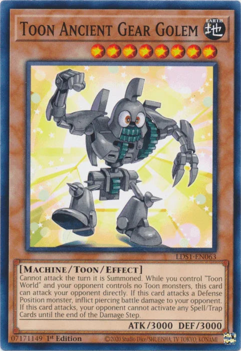 Toon Ancient Gear Golem [LDS1-EN063] Common - for just $0.15! 