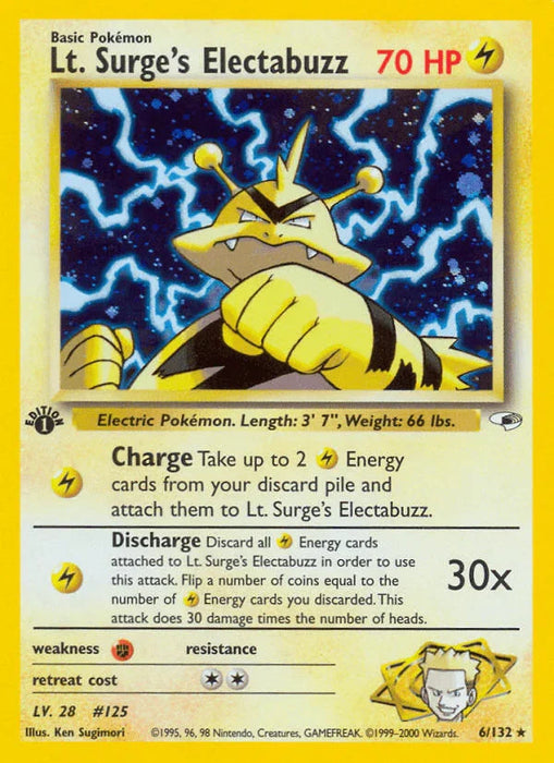 Lt. Surge's Electabuzz (6/132) [Gym Heroes 1st Edition] - for just $37.20! 
