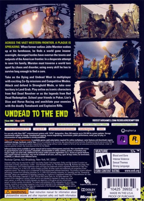 Red Dead Redemption Undead Nightmare – Xbox 360 (X360) - for just $0! 