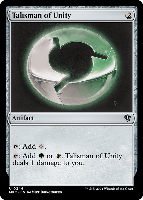 Talisman of Unity (MKC-244) - Murders at Karlov Manor Commander - for just $1.29! 