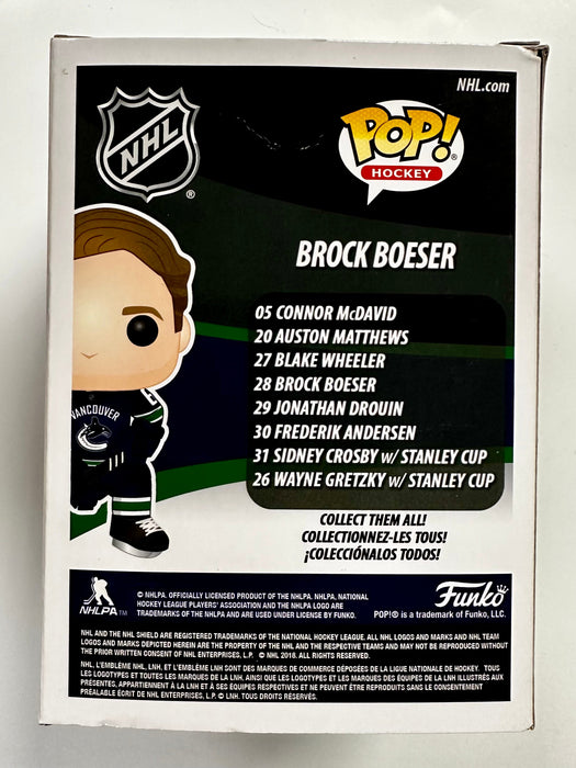 Brock Boeser Signed NHL Hockey Vancouver Canucks Funko Pop! #28 With JSA COA - for just $130! 