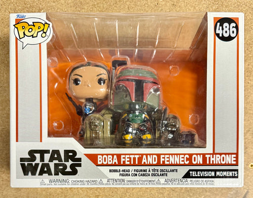 Funko Pop! Television Moments Boba Fett And Fennec On Throne #486 Star Wars 2021 - for just $10! 