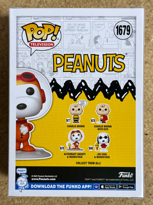 Funko Pop! Television Astronaut Snoopy With Woodstock #1679 Peanuts 2024 - for just $13! 