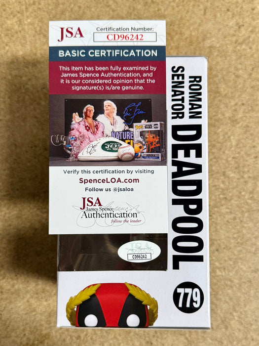 TJ Miller “Weasel” Signed Roman Senator Deadpool Funko Pop #779 With JSA COA - for just $85! 